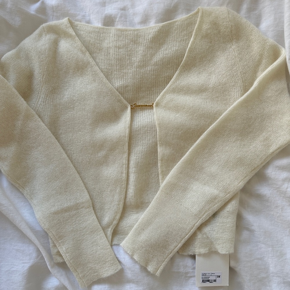 Jacquemus Off-White Le Cardigan Mohair 38